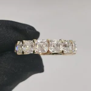 Asscher Eternity Engagement Ring