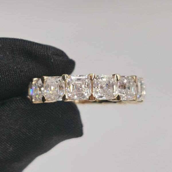 Asscher Eternity Engagement Ring