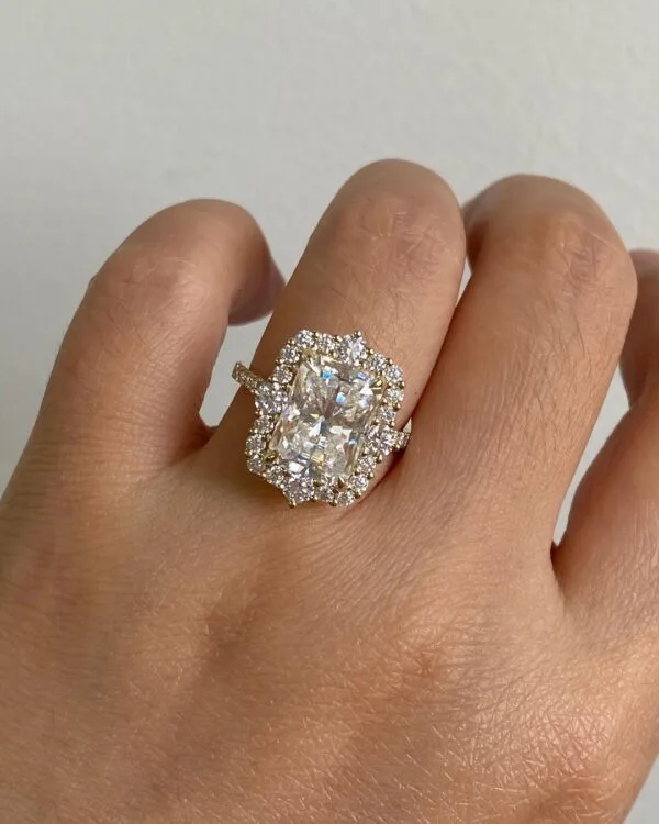 Radiant Halo Anniversary Ring