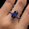 Oval Solitaire Anniversary Ring