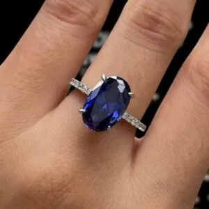 Oval Solitaire Anniversary Ring