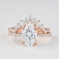 Oval Engagement Ring Set