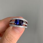 Blue Radiant Bezel Ring