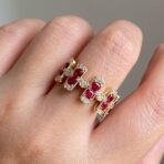 Asscher Half Eternity Band