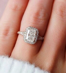 Radiant Halo Wedding Ring