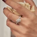Pear Solitaire Anniversary Ring