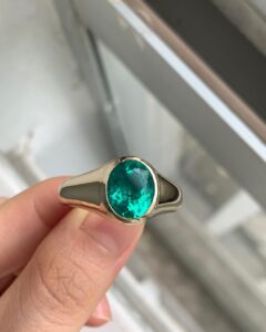 Oval Bezel Proposal Ring