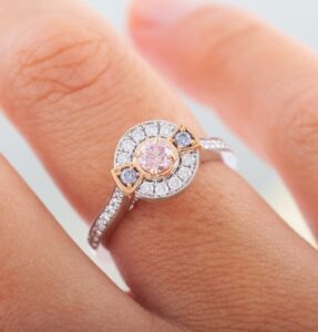 Round Halo Promise Ring