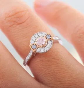 Round Halo Promise Ring
