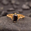 Hexagon Solitaire Wedding Ring