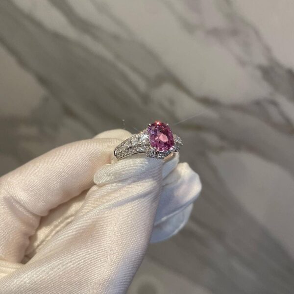 Awesome 2.8Ct Pink Cushion Cut Solitaire Best Birthday Gift Ring For Mother | Promise Ring For Her - Image 4