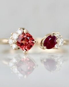 Cushion and Oval Ring