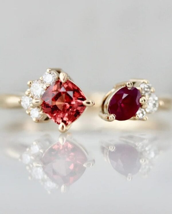 Cushion and Oval Ring