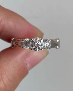 Round Three Stone Ring