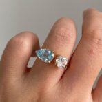 Pear and Round Ring