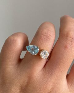 Pear and Round Ring