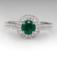 Round Double Halo Ring