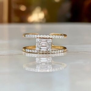 Baguette Solitaire Wedding Ring