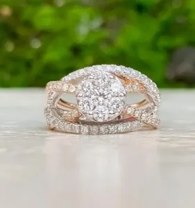 Round Cluster Anniversary Ring