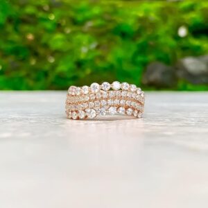 Round Cluster Birthday Ring