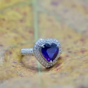 Blue Heart Wedding Ring