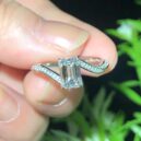 White Emerald Solitaire Ring