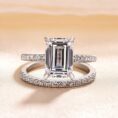 Emerald Wedding Ring Set