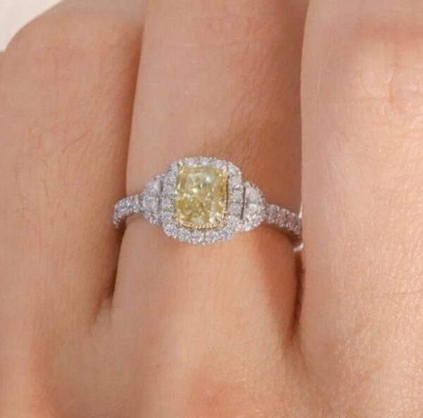 Cushion Halo Engagement Ring