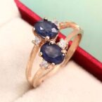 Oval Two Stone Ring