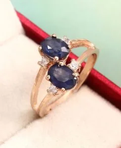 Oval Two Stone Ring