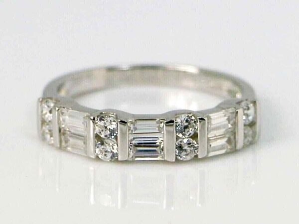 Baguette Engagement Band Ring