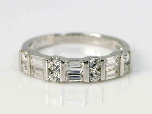 Baguette Engagement Band Ring