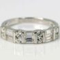 Baguette Engagement Band Ring
