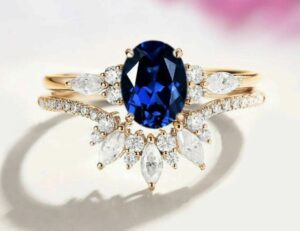 Oval Solitaire Ring Set