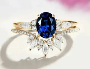 Oval Solitaire Ring Set