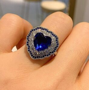 Heart Double Halo Ring