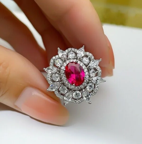 Oval Halo Anniversary Ring