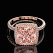 Pink Cushion Engagement Ring