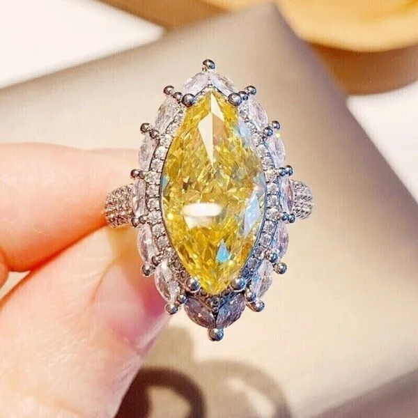 Marquise Halo Wedding Ring