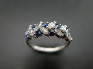 Blue Marquise Engagement Ring