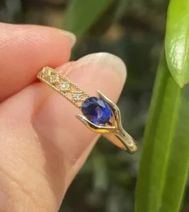 Oval Solitaire Promise Ring