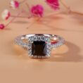 Black Princess Halo Ring