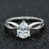 Pear Solitaire Proposal Ring