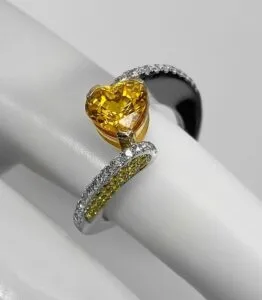 Heart Solitaire Wedding Ring