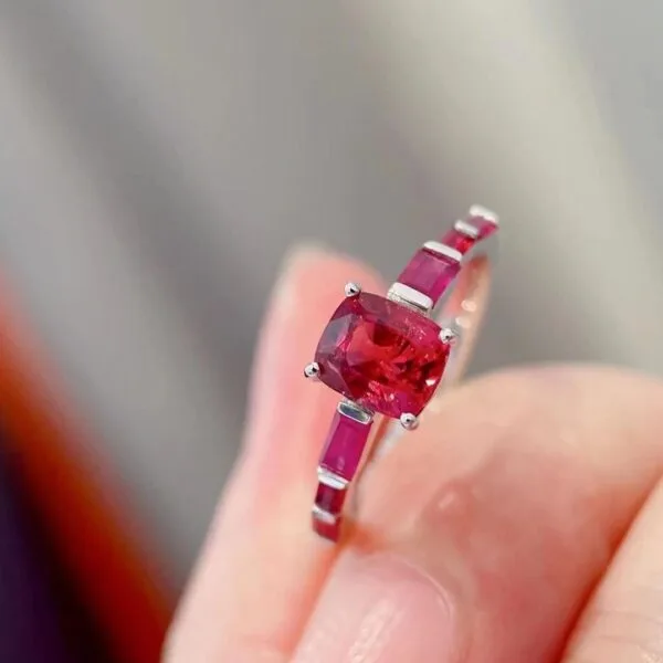 Cushion Solitaire Anniversary Ring