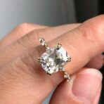 Cushion Solitaire Wedding Ring