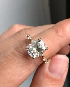 Cushion Solitaire Wedding Ring