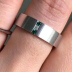 Emerald Prong Engagement Band