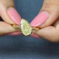 Pear Bezel Birthday Ring