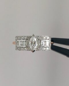 Pretty 2.5Ct White Marquise Cut Solitaire Perfect Wedding Ring For Bridal | Elegant Design Ring